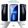 Xihaiying iPhone 13 Pro Privacy Screen Protector + Camera Lens Protector, Anti Spy Case Friendly Tempered Glass 9H Black - Image 6