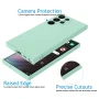Njjex for Galaxy S23 Ultra 5G Phone Case, Samsung S23 Ultra Case with 1 Pack Tempered Glass Screen Protector for Women Men, Liquid Silicone Slim Silky-Soft Protective Case Samsung S23 Ultra 5G, Cyan - Image 4
