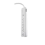 5 ft. 6-Outlet 1080-Joule Surge Protector Power Strip with Remote Control and Safety Covers - Image 1