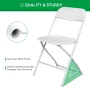 UBesGoo 10 Packs Plastic Folding Chairs Platsic Chair for Wedding Business Activities Banquet Seat Party Event Chair for Adults, White - Image 4