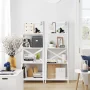 Costway Set of 2 Ladder Shelf 4-Tier Bookshelf Bookcase Storage Display Plant Leaning - Image 2