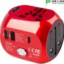UPPEL Universal Travel Adapter International Power Adapter and Converter Charger with 2 USB+ 1PD(Type-C Quick Charging Port) European Plug Adapter All in one, Used in UK/US/EU AU/Asia(200 Countries) - Image 2