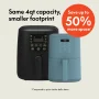 Bella - Fits-anywhere Kitchenware: 4-qt. Slim Air Fryer - Surf - Image 2