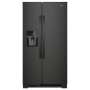 Whirlpool - 36 in. Wide 25 cu. ft. Side-by-Side Refrigerator with Frameless Glass Shelves - Black - Image 1