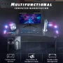 HLDIRECT 55 inch Gaming Desk with LED, Ergonomic PC Table with Cup Holder&Headphone Hook for Adults, Black - Image 4