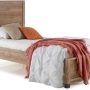 Camaflexi Baja Platform Bed, Solid Pine Wooden Bed Frame, Twin, Natural 100% Solid Wood - Image 1