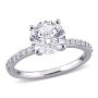 Everly Women's 2-3/5 CT TGW Created White Sapphire Engagement Ring in 10K White Gold, Round Brilliant, Size 10.5 - Image 1