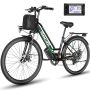 Gocio UL2849 Certified 26" Electric Bike for Adults, Green, 750W Peak Motor, 48V 7.8Ah Battery, 19.8 mph 7-Speed Commuter Ebike with Disc Brakes - Image 1