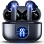 VEAT00L P91 Wireless Earbuds, Bluetooth Headphones V5.4 Stereo Ear buds with Noise Cancelling Mics, 60H Playback Mini Case with Dual LED Display, IP7 Waterproof in-Ear Earphones for Android iOS - Image 1