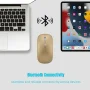 VerdeVida Bluetooth 5.2 Wireless Mouse — Rechargeable Silent-Click Mouse for MacBook, Laptop, PC, iPad, Chromebook, Windows 11/10/8 — Slim Portable Travel Mouse, 1600 DPI, Multi-Device, Gold - Image 6