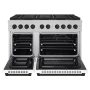 ZLINE - 48 in. Wide 8 Burner Autograph 6.7 cu. ft. Freestanding Paramount Dual Fuel DuoPro Range with White & Black Accents - White Matte - Image 2