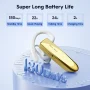 New Bee 2PC Bluetooth Headphones V5.0 Wireless (24H Talk Time/180D Standby) w/Mic, Dual Device Connectivity for iPhone/Android/Samsung/Laptop, Business Trucker Headsets,Gold - Image 4