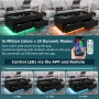 Hommpa LED Lift Top Coffee Table with Storage Modern Coffee Tables for Living Room Rectangle High Gloss Center Table with 2 Drawers - Image 4