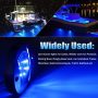 10Pcs Blue DC 12V 3 Inch Round Marine Boat Interior Lights Transom Mount Led Stern Anchor Lights LED Night Fishing Lights IP67 Waterproof Deck LED Courtesy Light - Image 2