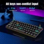 UHM 60% Wired Mechanical Gaming Keyboard,RGB Backlit Mini Keyboard with Blue Switch/Multimedia Keys,Waterproof Small Ultra-Compact 61 Keys Keyboard for PC/Mac Gamer,Typist,Travel,Black - Image 3