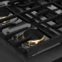 ZLINE - 30 in. Wide 4 Burner DesignerParamount Gas Rangetop with Black and Bronze Accents (SRTBSZ-30-MBCB) - Black Satin Stainless Steel - Image 4
