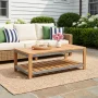 Wallace Rectangular Teak Outdoor Coffee Table , 50.5'' in. W 24.5'' in. D - Image 2