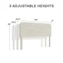 Better Homes & Gardens Juliet Full/Queen Boucle Headboard, Ivory - Image 5