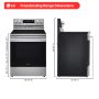LG - 30-in Wide 6.3 Cu. Ft. Freestanding Electric Convection Smart Range with 4 Elements, Air Fry and WideView Window - Stainless Steel - Image 3