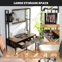 Industrial Vanity Table with 3-Position Adjustable Mirror - Image 2
