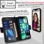 Mefon Genuine Leather Wallet Case for iPhone 13 Pro Max, Wireless Charging Compatible, RFID Card Protection, Magnetic Detachable, Luxury Flip Folio Phone Cases Cover, Tempered Glass Included (Black) - Image 3
