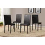 Roundhill Furniture Citico 5Pc Dining Set with Laminated Faux Marble Top Black - Image 5