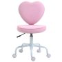 Pink Heart Love Shaped Back Design Office Chair with Adjustable Height and 360 Swivel Castor Wheels - Image 4