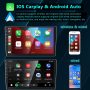 Hodozzy 10.1 Android Car Stereo Double Din Touch Screen Car Radio GPS Support Wireless CarPlay Android Auto Mirror Link WiFi Bluetooth FM Radio Touch Screen Car MP5 Player Backup Camera External Mic - Image 2