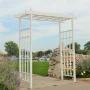 57'' W x 28'' D Polyvinyl Chloride (PVC) Arbor in White - Image 5