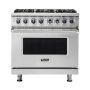 Viking - 36 in. Wide 6 Burner VGR Freestanding 7-Series Gas Range - Stainless Steel - Image 1