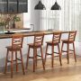 Swivel 30-Inch Bar Height Stool Set of 2 with Footrest - Image 6
