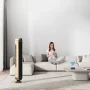 Dreo - 120°Oscillating Bladeless Fan for Bedroom, 25dB Quiet DC Motor, Standing Fan with Remote, 12 Hyper Wind Speeds - Gold - Image 3