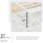 alazyhome 14 inch Metal Platform Twin XL Bed Frame with Heavy Duty Steel Slat Support, White - Image 5