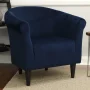 Mainstays Microfiber Bucket Accent Chair, Fynn Gray - Image 5