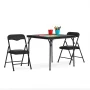 BizChair Kids Black 3 Piece Folding Table and Chair Set - Image 4
