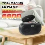Portable CD Boombox with Bluetooth, USB, Radio, and Bass Boost - Black - Image 2
