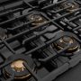 ZLINE - 36 in. Wide 6 Burner Designer DuoPro Gas Rangetop in Black Satin Steel with Black and Bronze Accents (PSRTBSZ-36-MBCB) - Black Satin Stainless Steel - Image 4