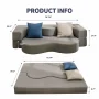 ZAFLY Full Size Convertible Futon Sofa Bed, Floor Sofa Bed Foldable, Foam Folding Mattress Sleeper, Floor Couch Lounge Sleeper Bed for Living Room/Bedroom, Dark Grey - Image 2
