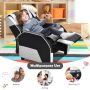 Kids Youth PU Leather Gaming Sofa Recliner with Headrest and Footrest - Image 5