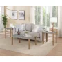 Alaterre Furniture Newport 21" Square Faux Concrete and Wood End Table - Image 6