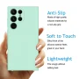 Njjex for Galaxy S23 Ultra 5G Phone Case, Samsung S23 Ultra Case with 1 Pack Tempered Glass Screen Protector for Women Men, Liquid Silicone Slim Silky-Soft Protective Case Samsung S23 Ultra 5G, Cyan - Image 6