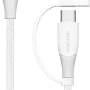 Insignia™ - 6' 2-in-1 USB-C to USB-C Charge-and-Sync Cable with Lightning Adapter - White - Image 3