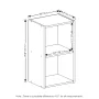 Furinno Pasir 2-Tier Open Shelf Bookcase, French Oak - Image 2