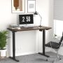 HAIAOJIA Height Adjustable Electric Standing Desk - 47 x 24 Inch Whole Piece Top Sit Stand Desk Computer Desk - Stand Up Desk for Home Office (Black Frame + Walnut Top) - Image 3