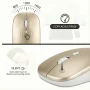 VerdeVida Bluetooth 5.2 Wireless Mouse — Rechargeable Silent-Click Mouse for MacBook, Laptop, PC, iPad, Chromebook, Windows 11/10/8 — Slim Portable Travel Mouse, 1600 DPI, Multi-Device, Gold - Image 3