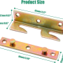 4 Set Bed Frame Rail Fitting Brackets Woodworking Connector Accessories Hardware - Image 3