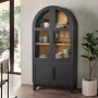 Better Homes & Gardens Juliet Kitchen Rounded Arch Cabinet, Deep Green - Image 2