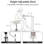 Adjustable 360° Swivel Storage Vanity Stool with Removable Tray - Image 4