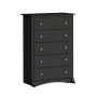 Prepac Sonoma Superior 5-Drawer Chest for Bedroom - Spacious and Stylish Chest of Drawers, Measuring 17.75"D x 31.5"W x 44.75"H, In Black Finish - Image 1