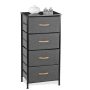 4 Drawer Fabric Dresser Storage Tower Organizer Unit for Bedroom Closet Hallway - Image 6